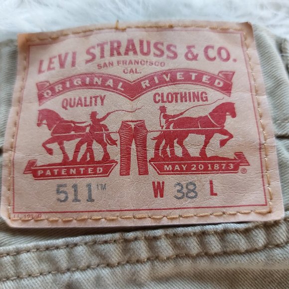 Levi's 511 Men's Brown Tan Red Tag Shorts - Picture 4 of 9